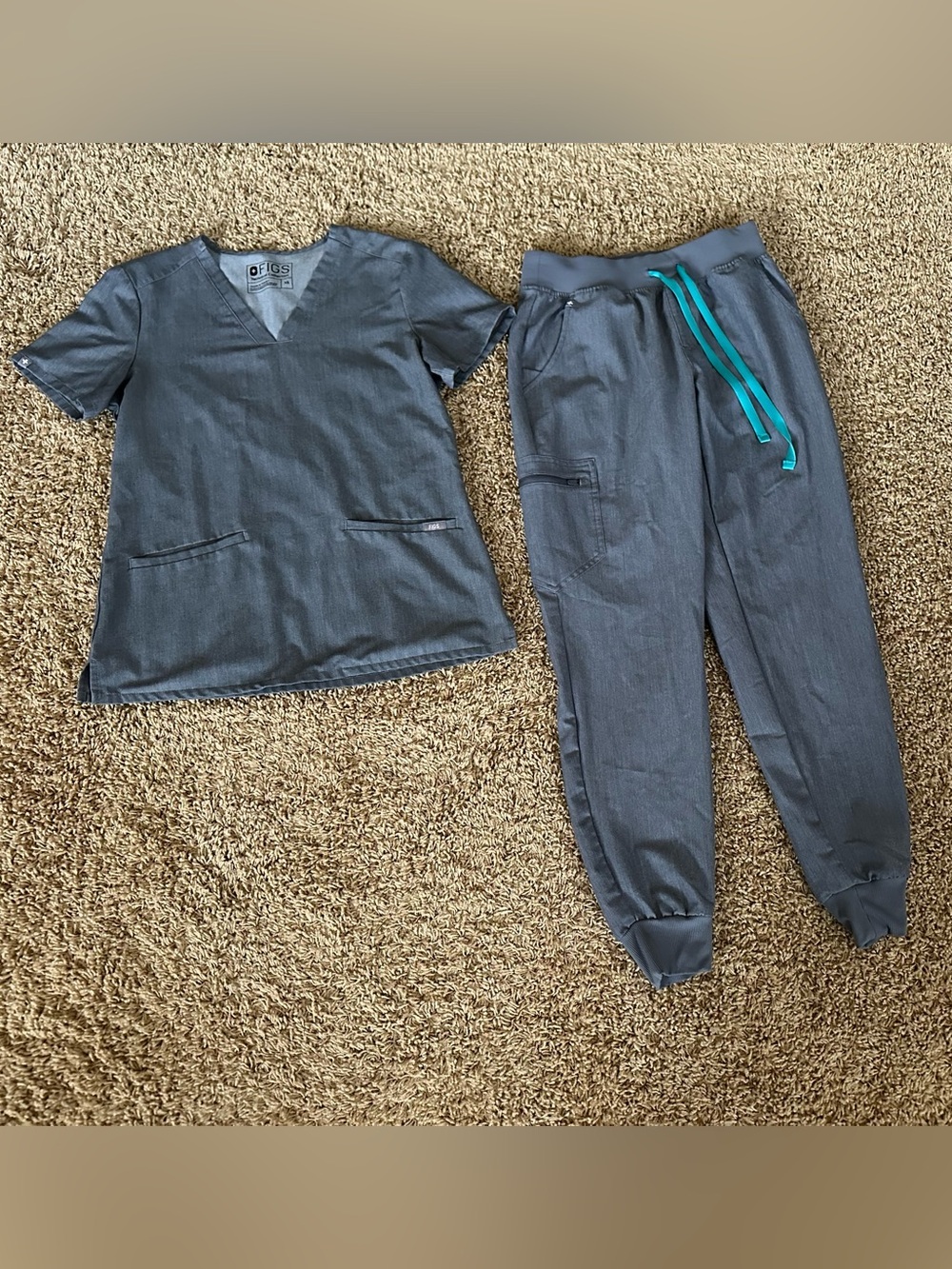 Figs Grey Scrub Set XS Women